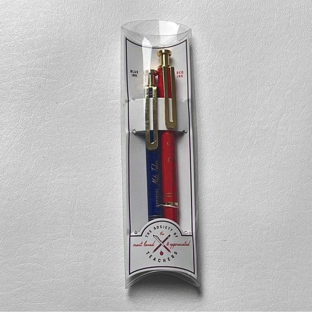 Elum Society of Teachers Blue and Red Pen Teacher Appreciation Gift Set